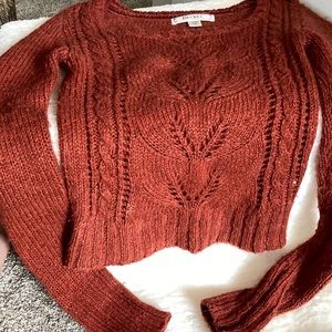 Rust colored cropped Decree sweater sz small